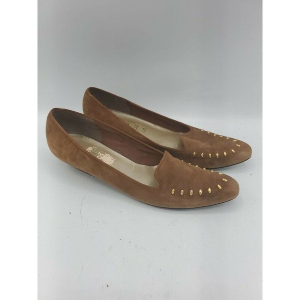 Selby Comfortflex Brown Suede Leather Pumps 8.5 A‎